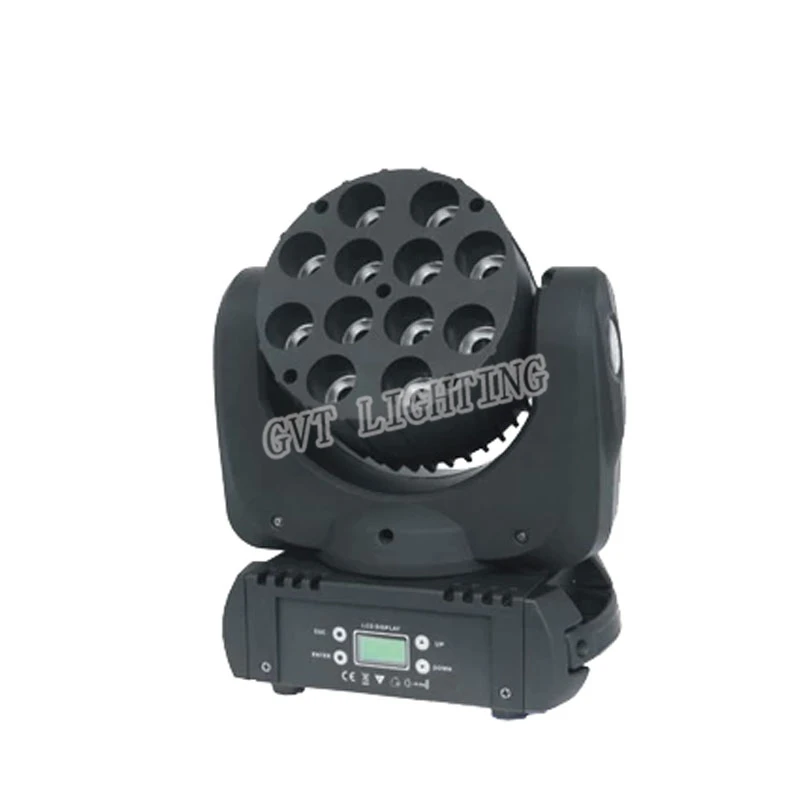 4 шт./лот DMX 512 светодиодный вращающийся головной светильник 12x12 Вт RGBW движущийся DJ