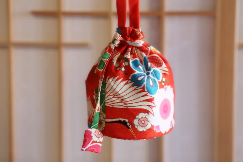 Сумка в японском стиле кимоно Yukata Haori для женщин и девочек с цветочным рисунком и завязками, карнавальный костюм, Традиционная японская