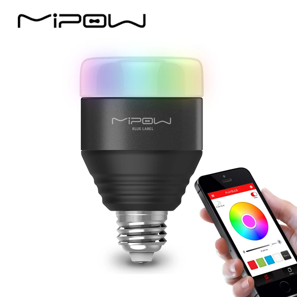 MIPOW, Bluetooth, светодиодные лампы смарт(умные), APP, контролируется смартфоном, регулируется и меняется освещение, для украшения, лампы для Рождества, вечеринки