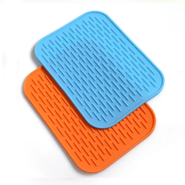 4 шт./лот прямоугольный силиконовый теплоизоляционный коврик для обеденного