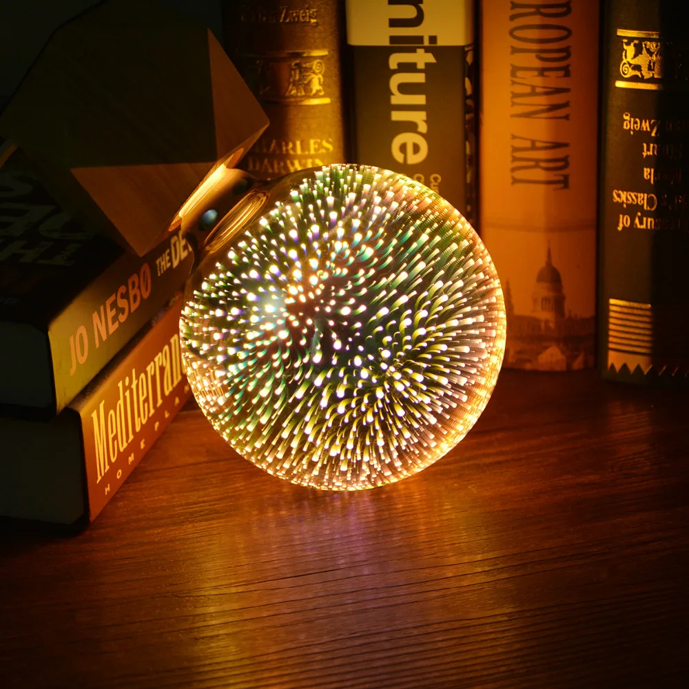 

3D Star Fireworks Effect Night light LED Lamp E27 AC85V-265V Edison LED Bulb A60 ST64 G80 G95 G125 Home Decoration Lighting