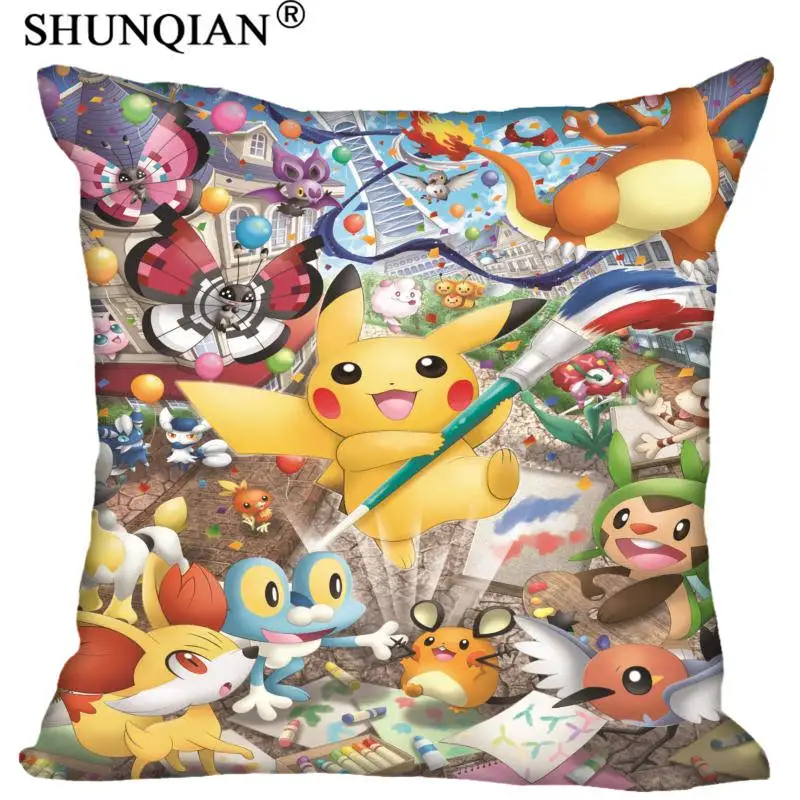 Pillowcase H+ P#454 новая горячая изготовленная на заказ Наволочка pokemon#3 Мягкая 45x45 см(две стороны) Наволочка на молнии SQ01003@ H0454 - Цвет: Pillowcase