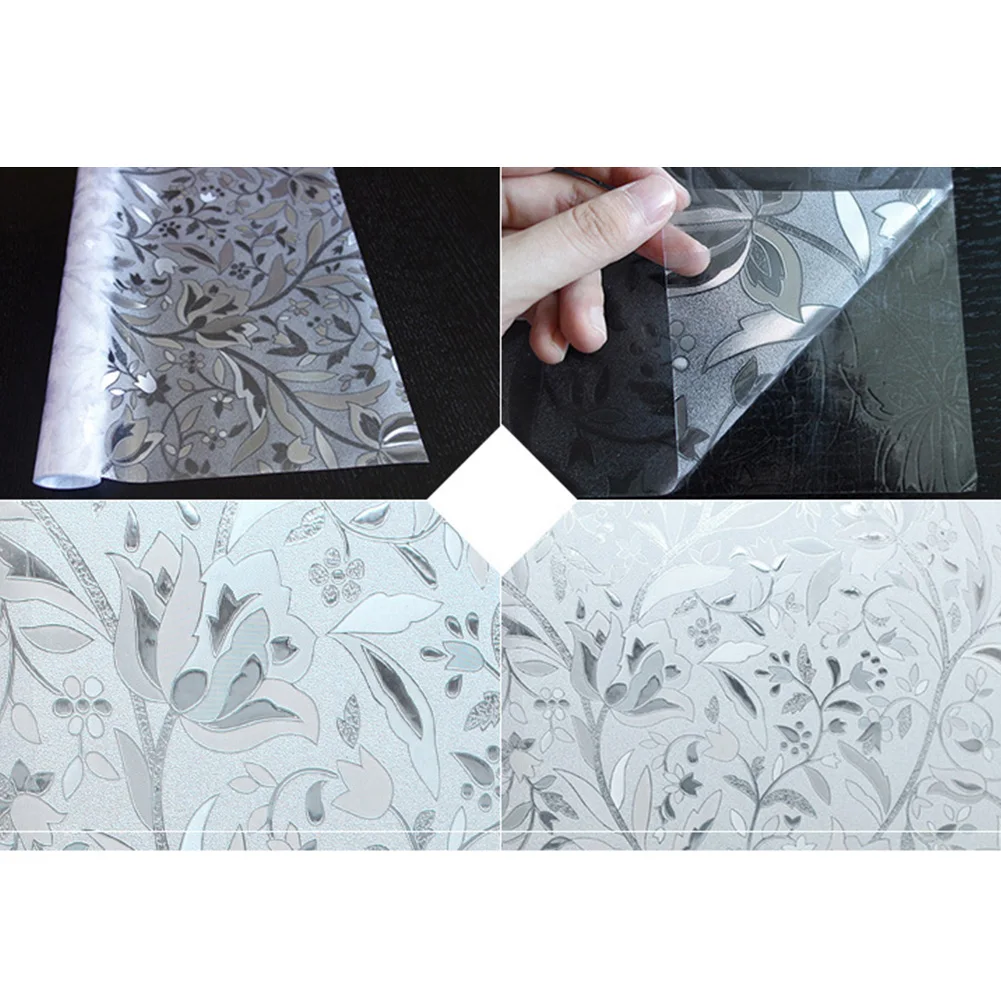 Цветная Наклейка на окно для ванной водонепроницаемая Солнцезащитная