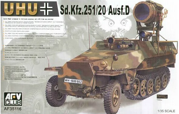 AFV Club AF35116 1/35 Sd. Kfz.251/20 Ausf. D-Scale модельный комплект
