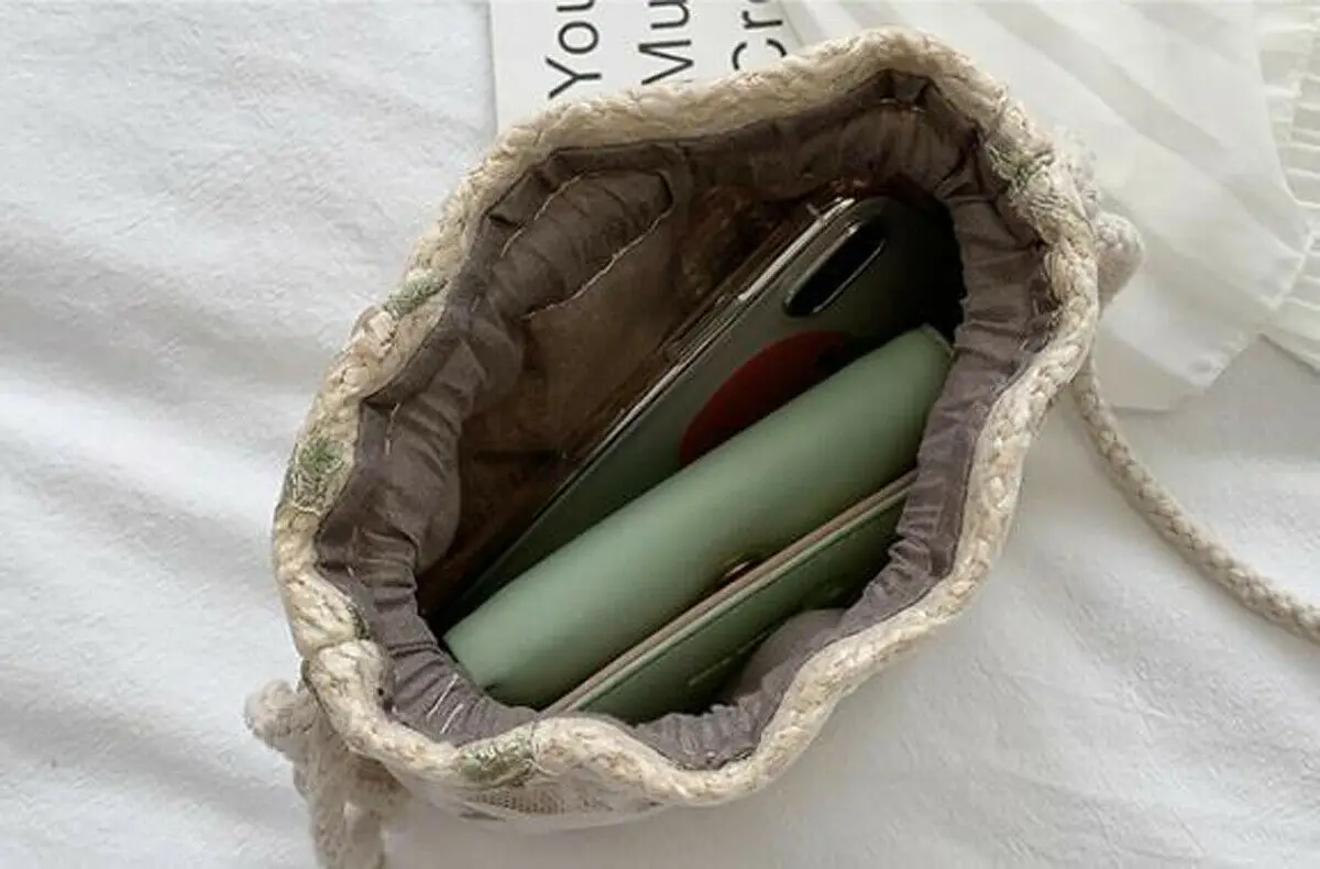 Плетеная Сумка ведро из ротанга соломенная сумка с цветочным принтом пляжная