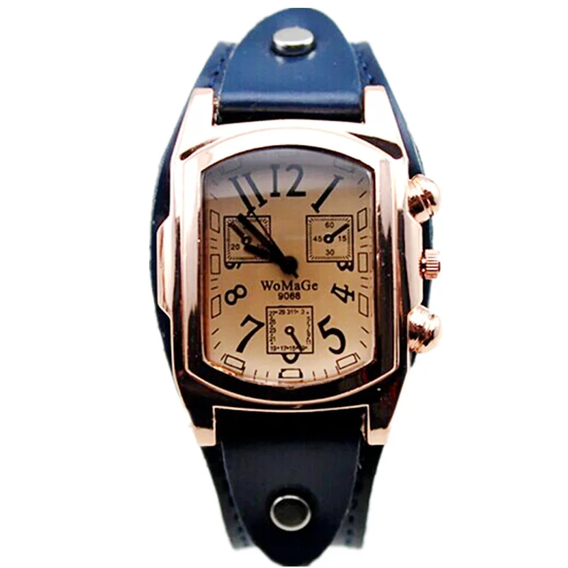 Часы наручные женские кварцевые под розовое золото с квадратным циферблатом |