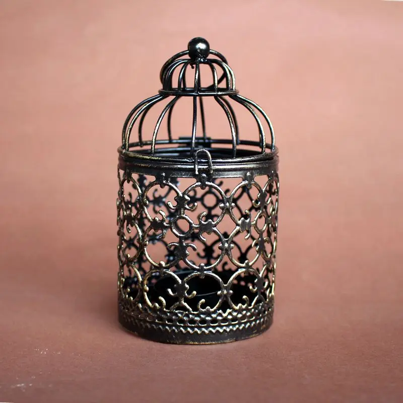 PINNY Европейский классический Железный подсвечник для свечей в марокканском