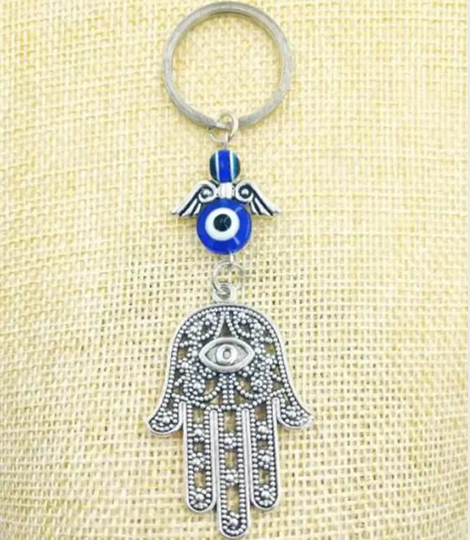Hamsa брелок в виде руки еврейские символы амулет Kabbalah & Evil Eye брелок|Брелоки| |
