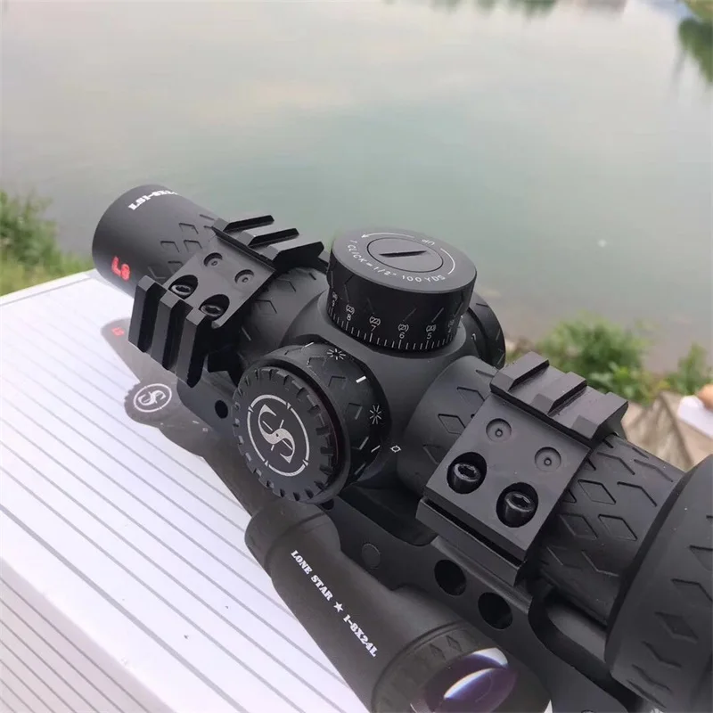 Снайперский LS 1-8X24 WA охотничий компактный оптический прицел тактический прицел Стекло гравированный Сетка Красный llluminate винтовка видеодатчик