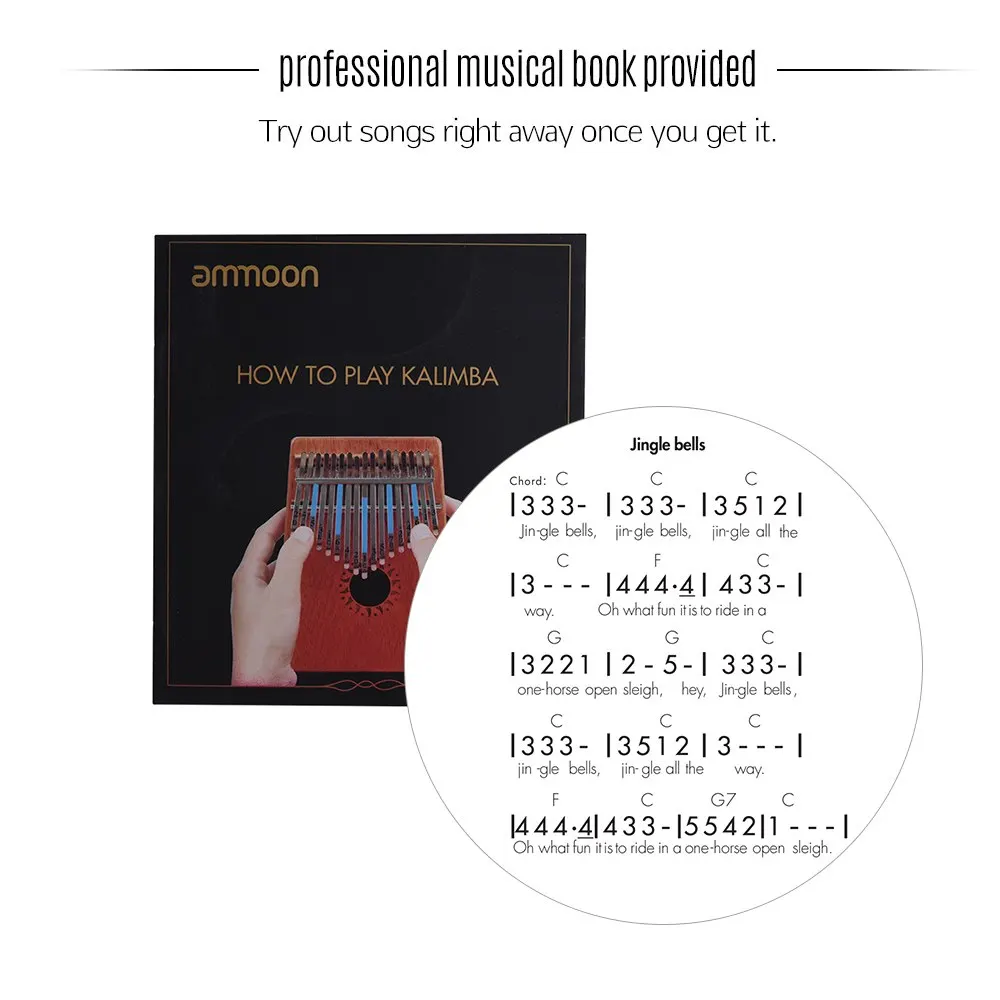 Ammoon 10 клавишное пианино для большого пальца Kalimba Mbira Sanza Гавайский КоА из твердой