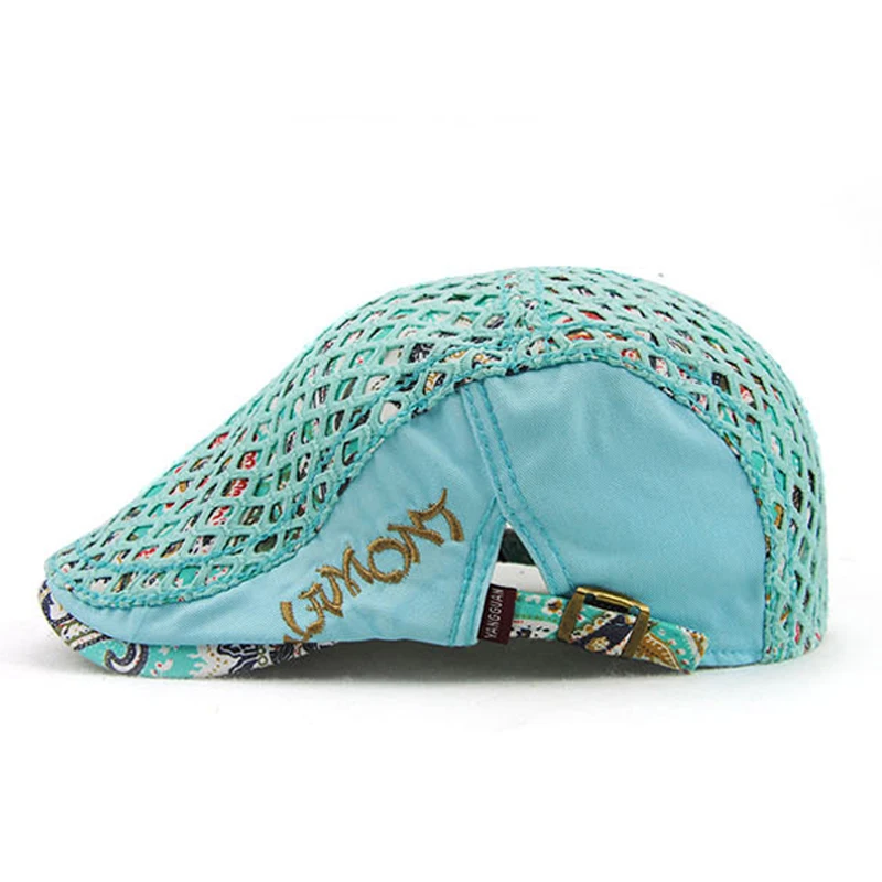 

Wuaumx Spring Summer Berets Hat For Women Cotton Visor Sun Hat Blue Yellow Beret Female Flat Cap Boina Masculina Adjustable