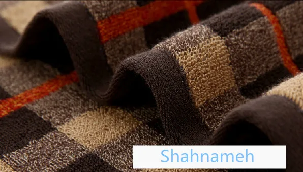 Сетчатое полотенце с принтом 35*75 см 100% Хлопковое кофейное и голубое для лица