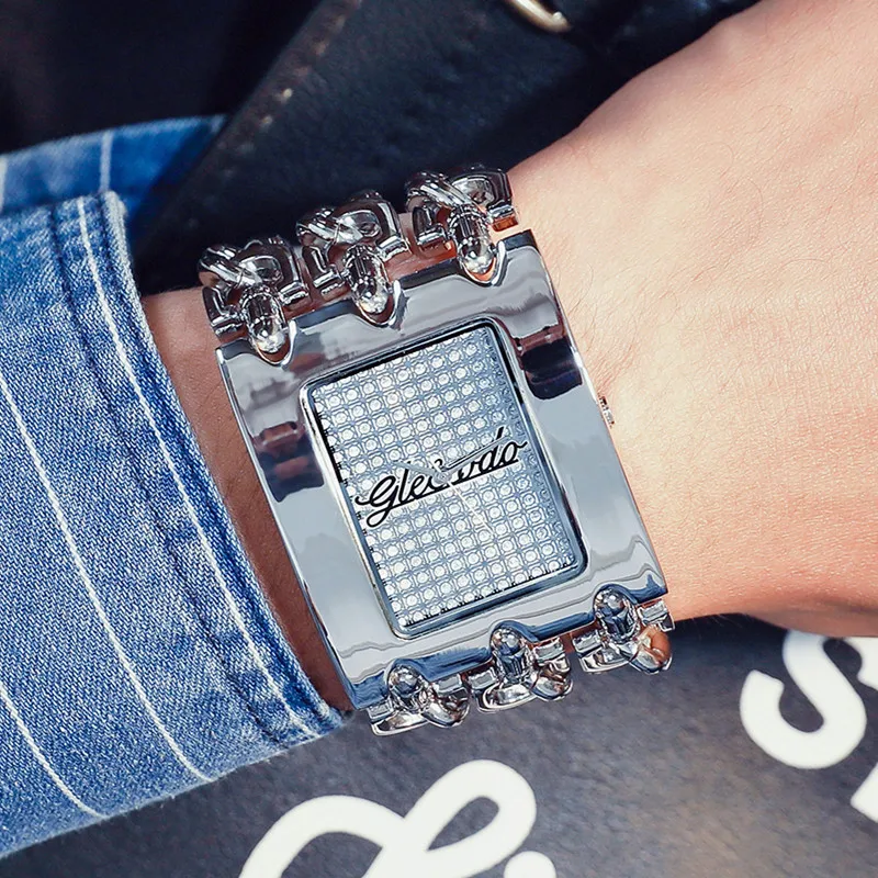 

G&D Women's Watches Luxury Silver Quartz Wristwatches Rhinestone Ladies Bracelet Watch Relojes Mujer relogio feminino Clock Gift