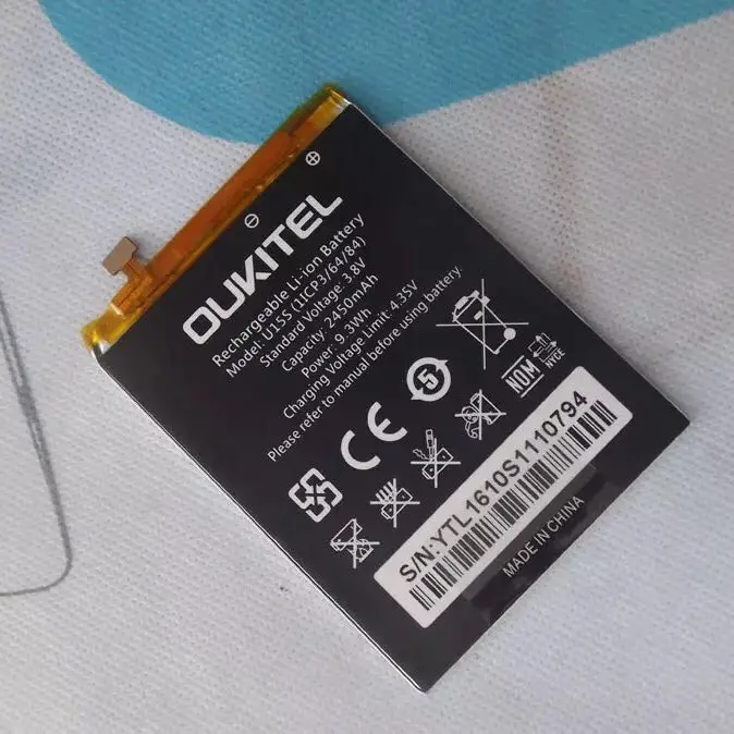 2018 NEWMobile аккумулятора телефона OUKITEL U15S аккумуляторной батареи 2450 мАч