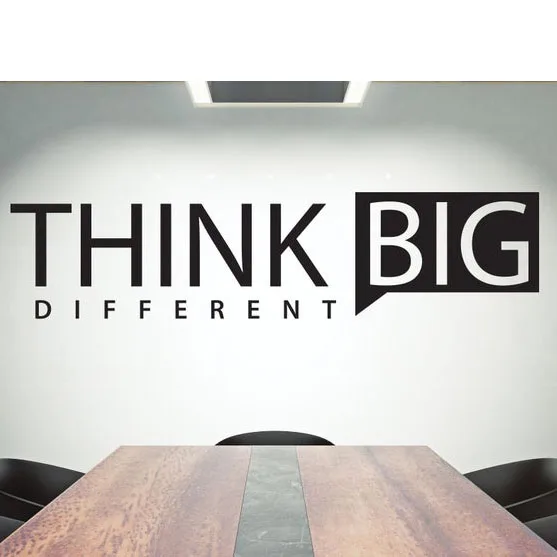 

Наклейка на стену с надписью «Think Big»