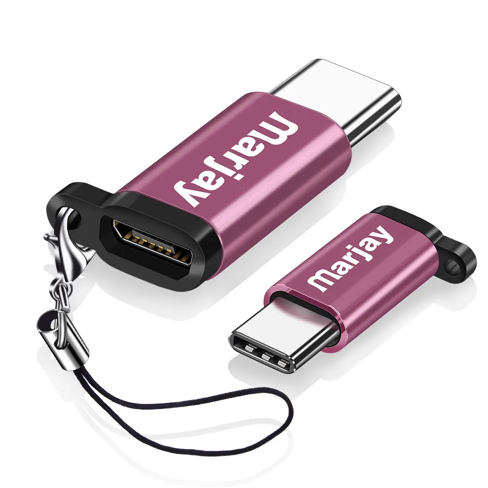 red Адаптер Marjay mi cro USB мама к USBC папа конвертер для Xiaomi mi 8 красный mi Note 7 huawei P20 Lite mi cro Usb к зарядному устройству type-C - Цвет: red