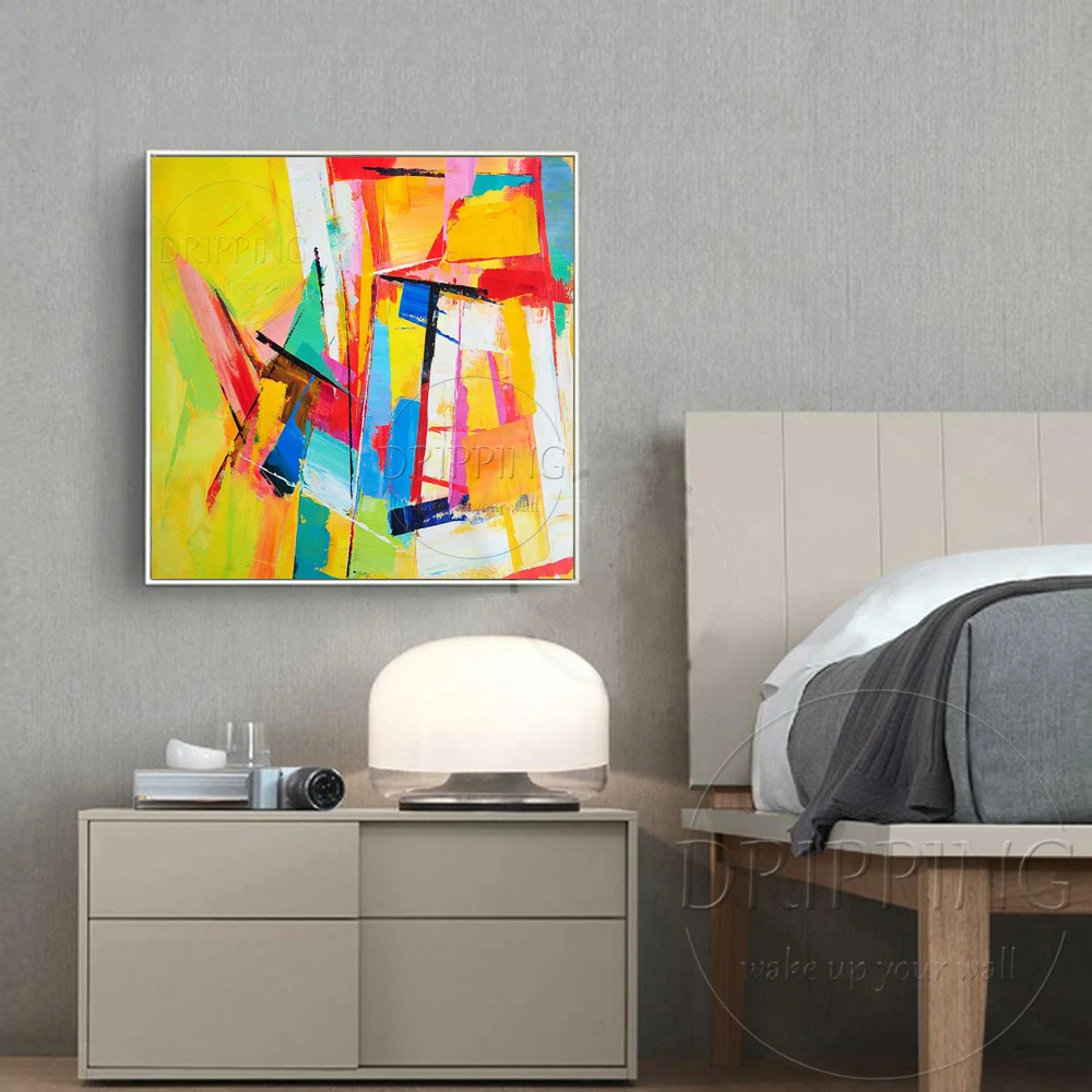 Новое поступление ручная роспись высокое качество богатые цвета абстрактная