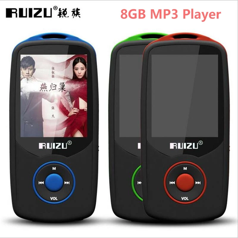 Bluetooth MP4 плеер 8 ГБ может играть 100 часа оригинальный RUIZU X06 музыкальный поддержка 64