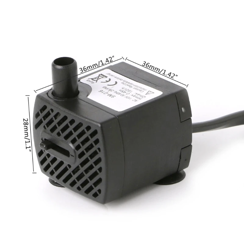 AC 110V/220-240V 2W погружной водяной насос аквариумный фонтан Пруд US/UK/EU вилка LSɽ