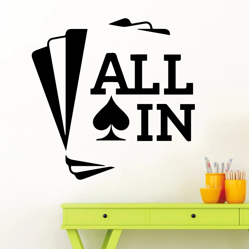 

American-Style Playing Card Cartoon Wall Decals Pvc Mural Art Diy Poster For Kids Rooms Removable Decor Wall Decals