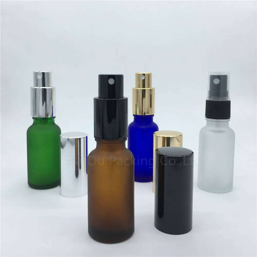 Дорожная бутылка 20 мл янтарный синий зеленый прозрачный матовый стеклянный