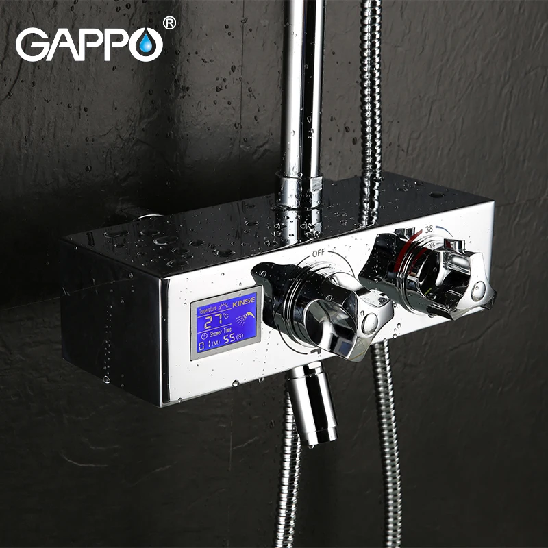 GAPPO настенный смеситель для ванной комнаты с ЖК дисплеем и цифровым ванны