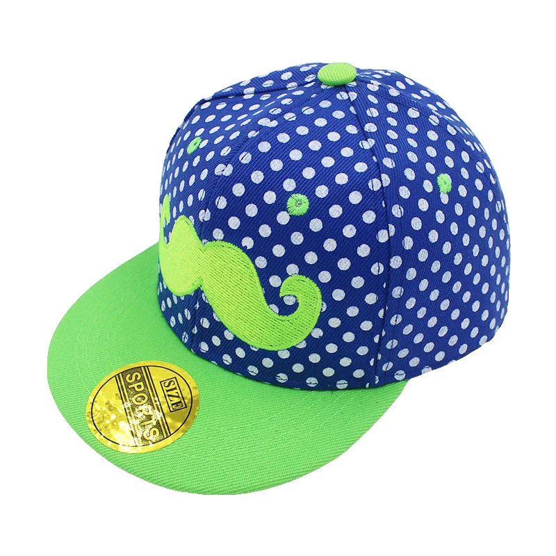 LOVINGSHA Unisex Kids Adjustable For 3-8 Years Old Children Canvas Beard Hip-Hop Baseball Caps Boys Girls Snapback Cap C-5