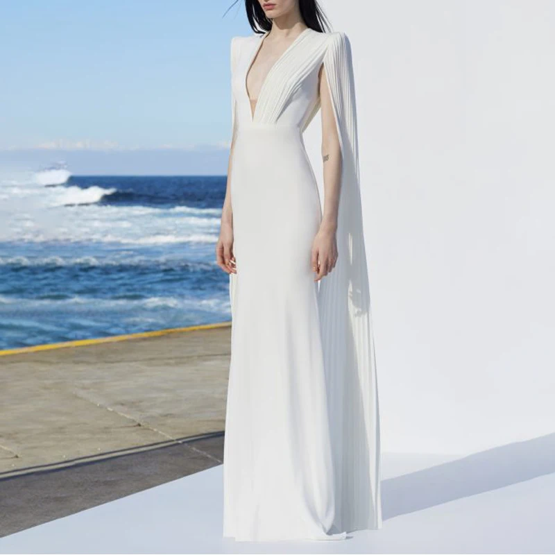 Белое платье для женщин свадебное подружки невесты роскошное элегантное