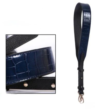 Blue-gold metal IMIDO, роскошный крокодиловый узор, искусственная кожа, Женский Сменный ремень на плечо, сумка, аксессуары, части для сумок STP121 - Цвет: Blue-gold metal