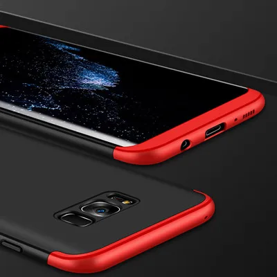 Red Black Чехол GKK для samsung Galaxy S8+ S9 Plus, чехол, двойная броня, 360, все включено, задняя крышка для samsung S9 Plus, чехол - Цвет: Red Black