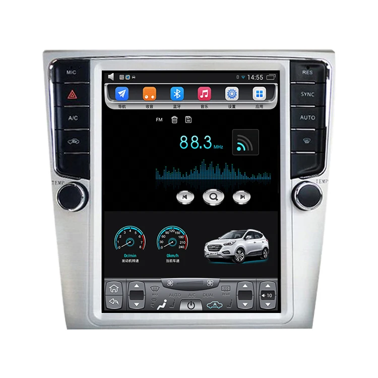 Подходит для 2010 2017 CC Magotan B7 10 4 дюймов Tesla вертикальный сенсорный экран Android