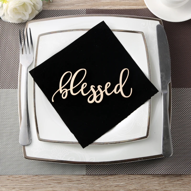 Карты Blessed место sign установка стола на День Благодарения декор для праздника