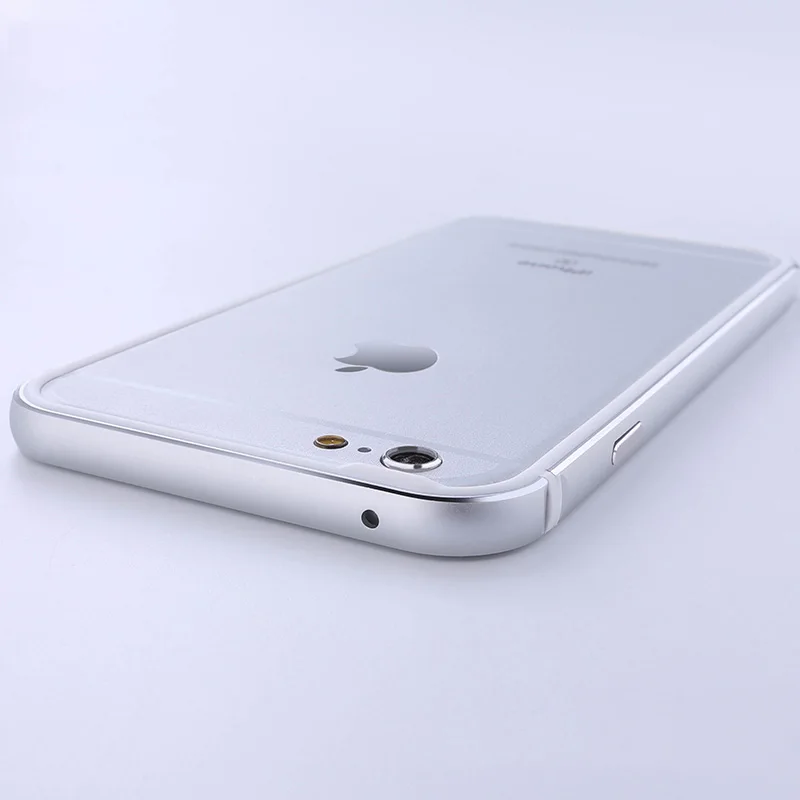 CAPSSICUM 6S бампер чехол для iPhone 6 6S плюс мягкий ТПУ+ жесткий алюминиевый оправа из металлического сплава Роскошный Высокое качество Мода 6splus - Цвет: Серебристый