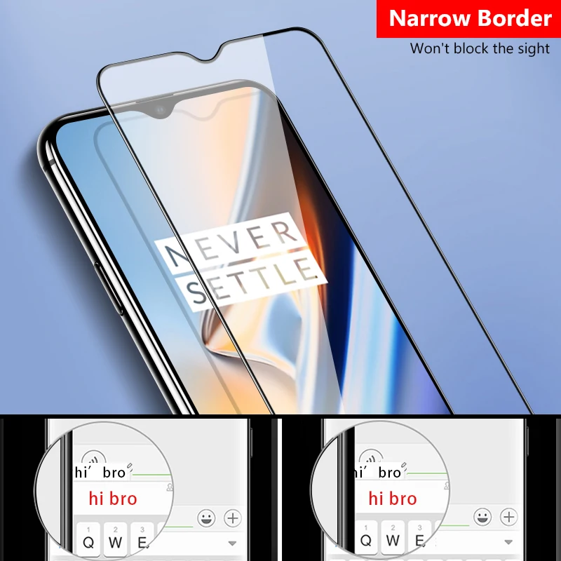 CHYI стекло с закругленными краями для Oneplus 6 T полностью клеящееся покрытие 1 +