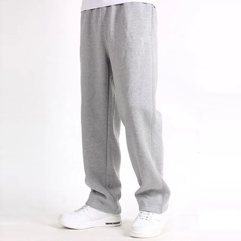 Мужские мешковатые штаны 7XL, мужские брюки, одноцветные эластичные хлопковые повседневные штаны очень большого размера плюс 5XL 6XL 7XL, красные, синие, черные, серые - Цвет: Light Gray