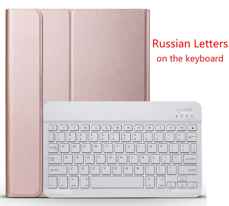 Russian rose gold Съемный беспроводной чехол с клавиатурой Bluetooth для samsung Galaxy Tab A 10,1 T510 T515 SM-T515 чехол с магнитной подставкой+ пленка - Цвет: Russian rose gold