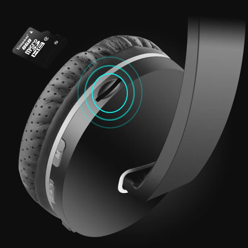 Беспроводные Bluetooth наушники с HD микрофоном стерео HiFi бас легкая складная