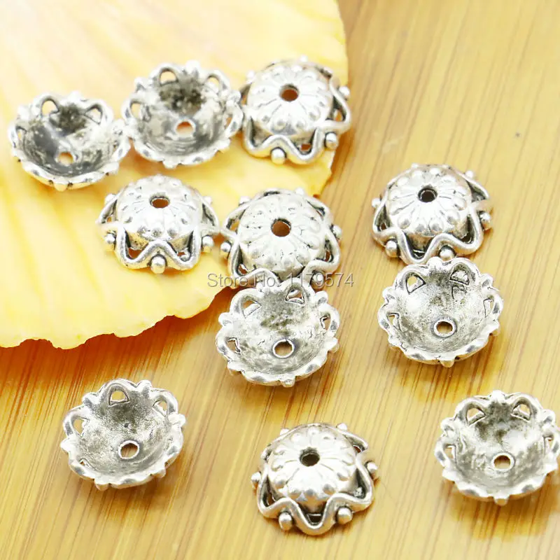 

10PCS 12x5mm Flower Spacer Silver-plate DIY Findings Fittings Jewelry Making Design Accessories For Necklace Bracelet Earrings