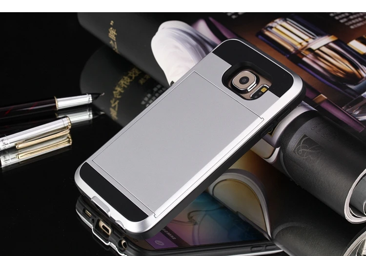 Для samsung Galaxy S6 S7 Edge S8 Plus Note 5 4 6 S 7 8 Plus X Гибридный армированный чехол с держателем карты полный защитный чехол для телефона оболочка