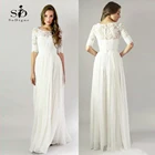 Простое свадебное платье, кружевное неформальное женское платье невесты, свадебное платье на пуговицах с коротким рукавом, дешевое свадебное платье, бесплатная доставка