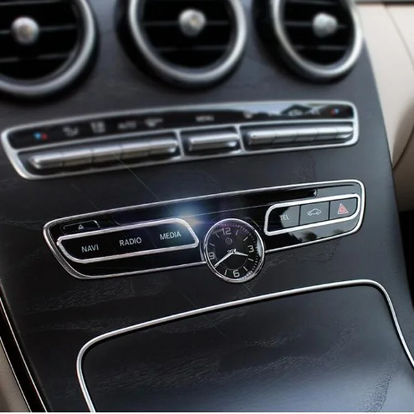 Хромированная панель для консоли автомобиля Накладка Mercedes Benz C Class W205 C180 C200 GLC260 2015