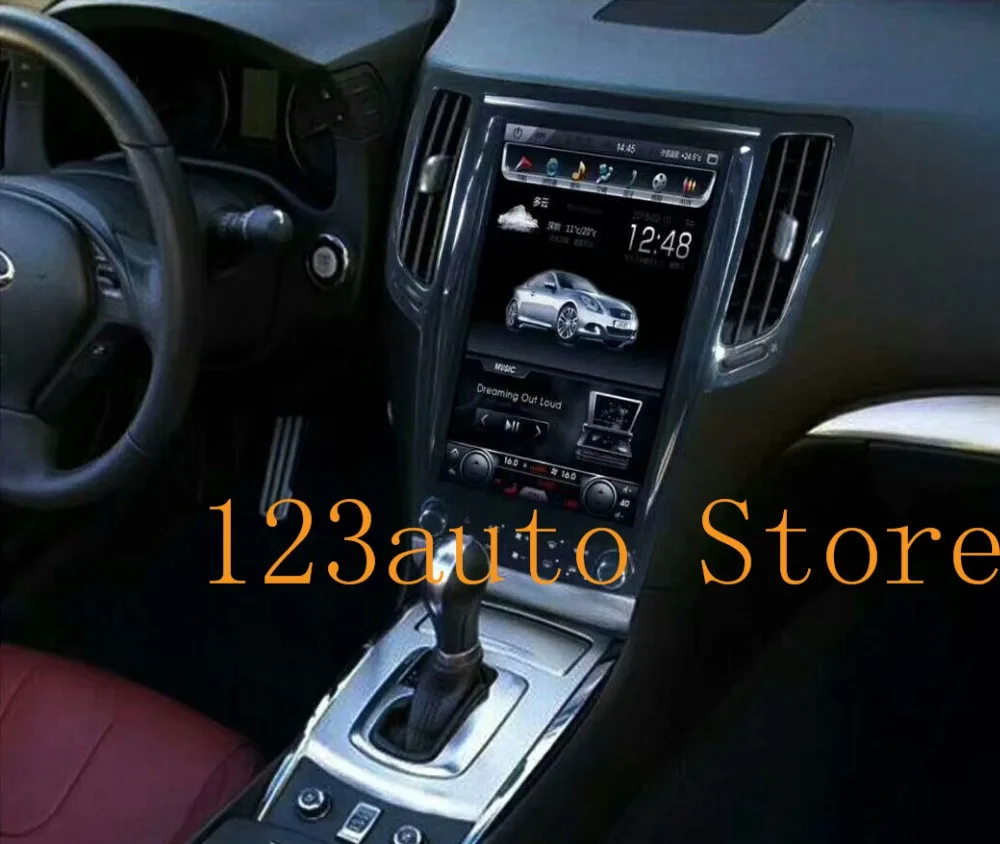 12,1 дюймов вертикальный Tesla стиль Android 8,1 автомобильный DVD gps плеер для infiniti G37 G35 G25 G37S радио аудио стерео PX6 CARPLAY