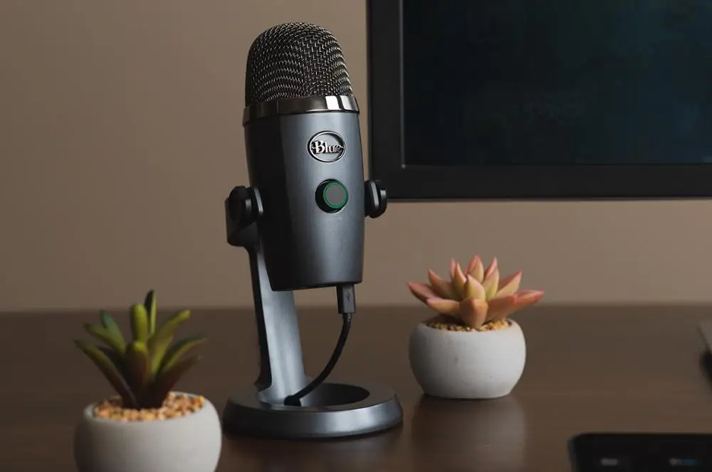 Конденсаторный микрофон Blue Yeti Nano USB, цифровой микрофон для записи прямых трансляций, подключи и работай, совместим с Mac и ПК | AliExpress