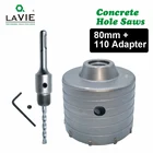 Пила для отверстий по бетону LA VIE, 1 набор, SDS PLUS 80 мм, бетонное корончатое сверло, хвостовик 110 мм, цементный стеновой сплав для кондиционера