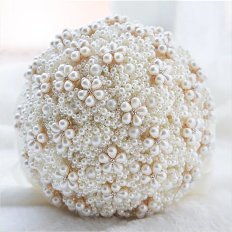 

H&S BRIDAL Wedding Decoration Luxurious Bridal Bouquet Pearls Artificial Wedding Bouquet Sparkle bouquet de mariage 2020