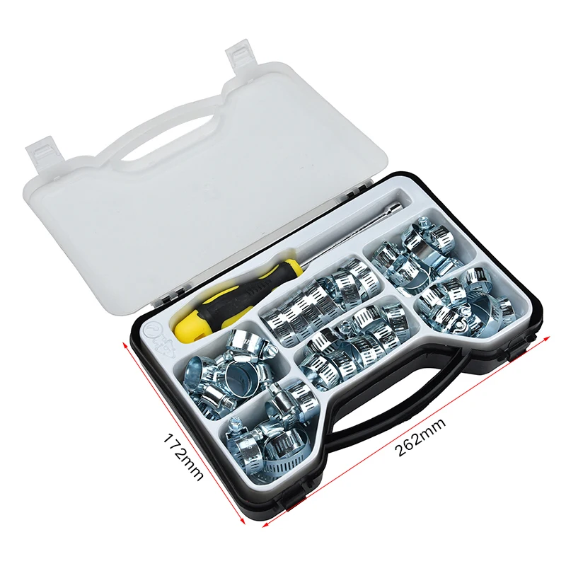 50 шт. винтовые разъемные хомуты для шлангов из нержавеющей стали регулируемая