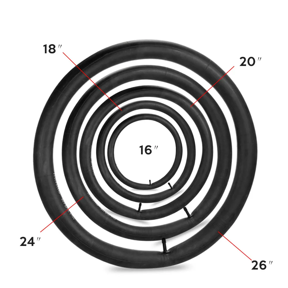 

Bicycle Bike Inner Tubes Bike Cycling Tire Tube Valve Tube 16in/18in/20in/24in/26in Cycling Inner Tubes