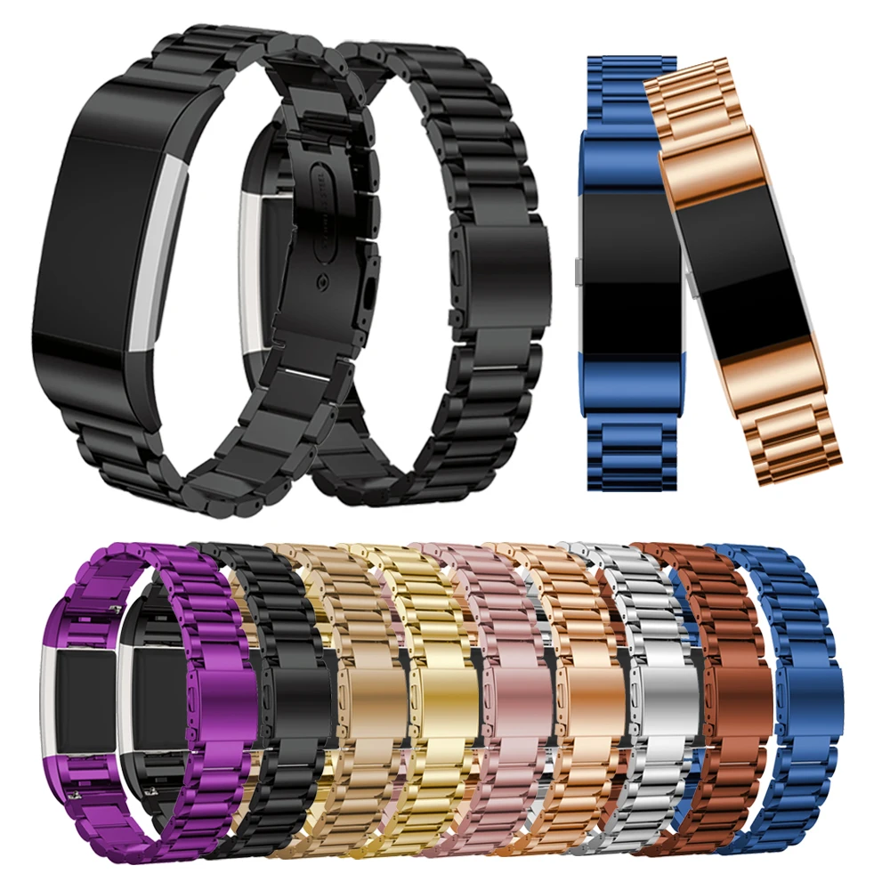 Металлический ремешок для браслета Fitbit Charge 2 ремешок Безвинтовой браслет из нержавеющей стали для Fitbit charge2 браслеты Замена аксессуаров