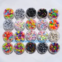 100pcs fashion 18 styles square shape 7mm mixed colorful acrylic letter beads for diy loom bands jewelry fitting bracelet making