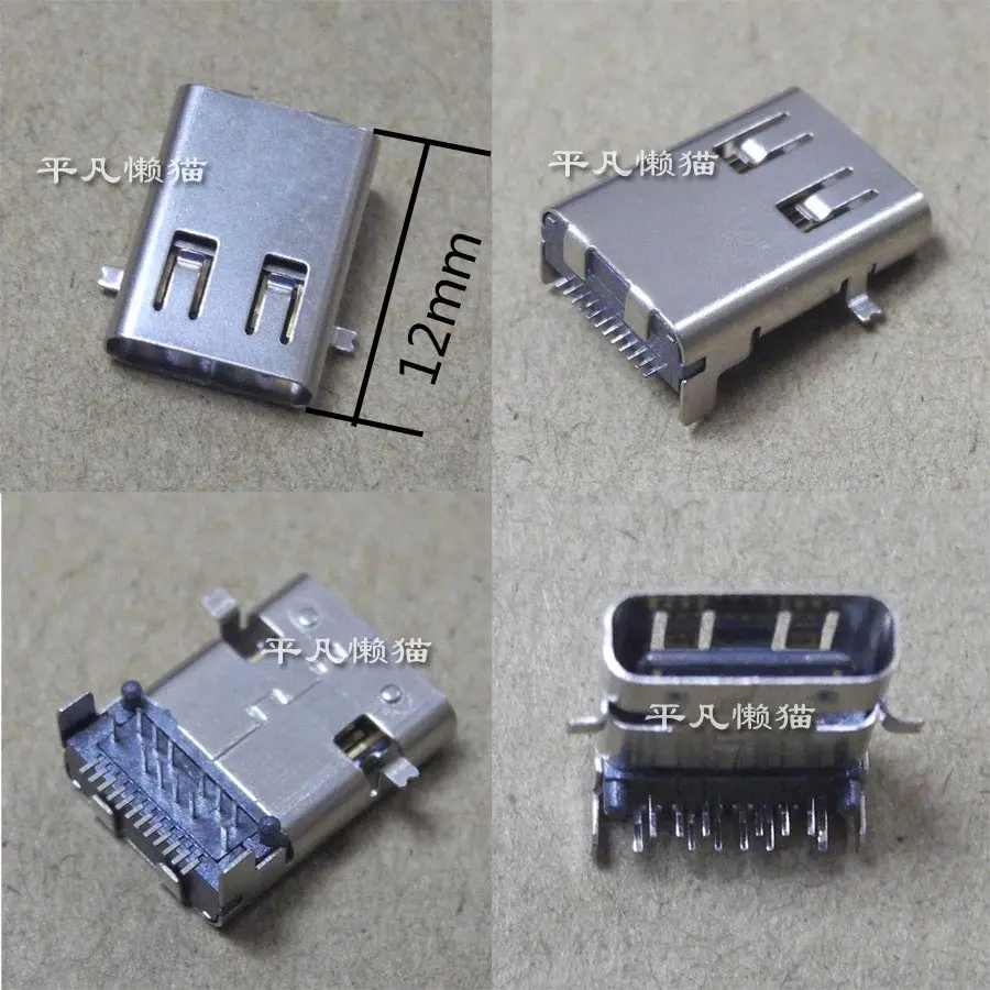 

Бесплатная доставка USB разъем удлиненный Type-C USB3.1 Женский 24P pin USB зарядный интерфейс L = 12 мм
